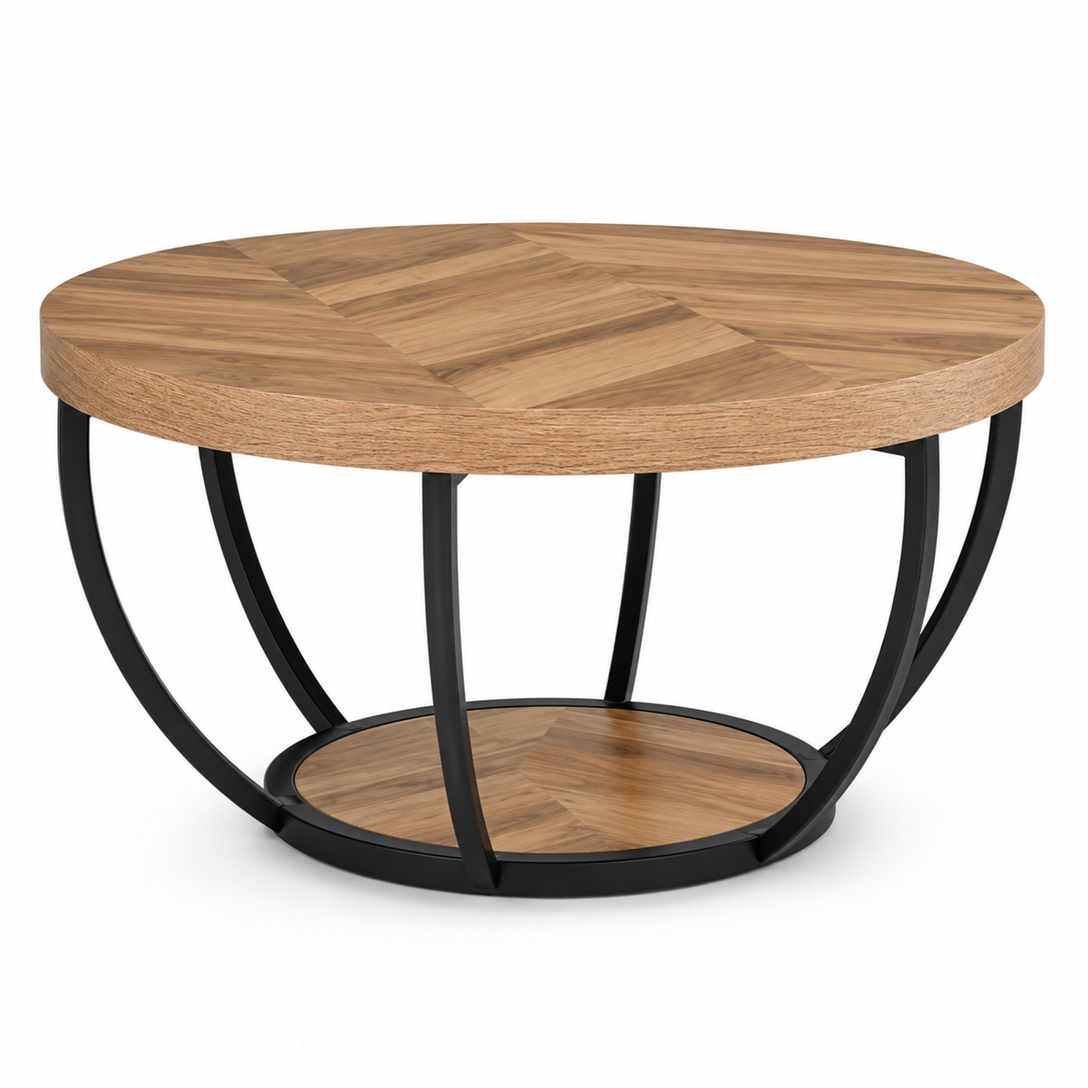 Table Basse Ronde | Double Niveau & Métal