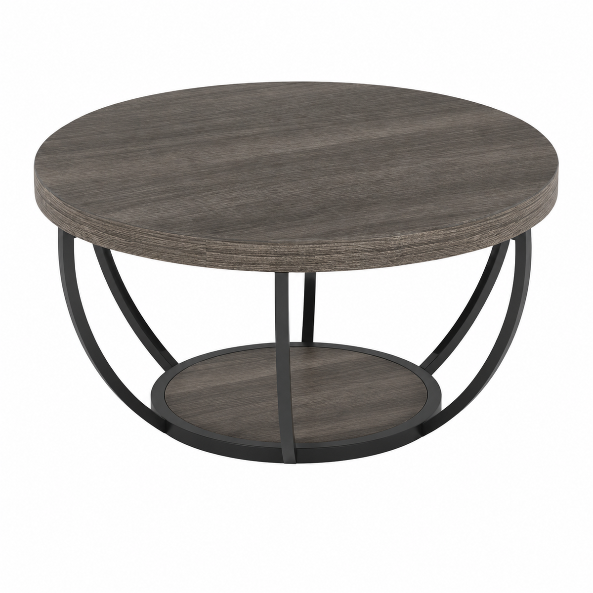 Table Basse Ronde | Double Niveau & Métal