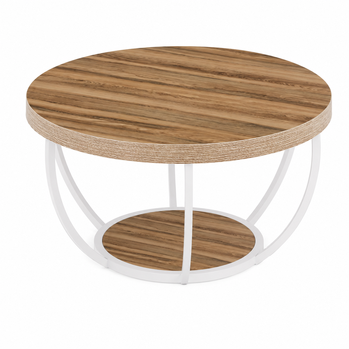 Table Basse Ronde | Double Niveau & Métal