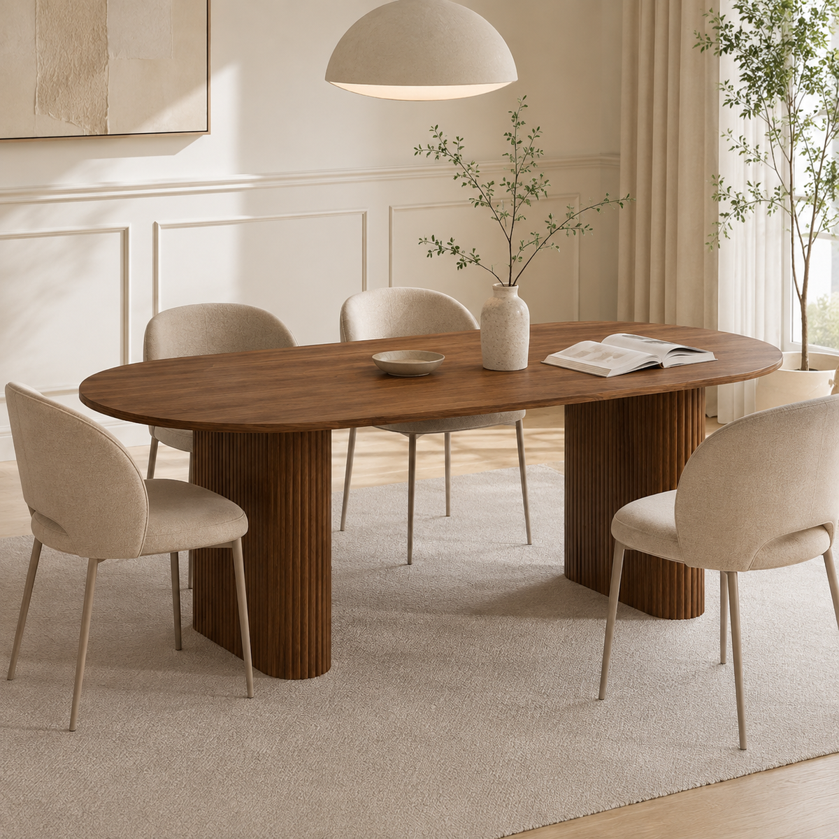 Table à Manger Ovale | Jusqu’à 6 Personnes