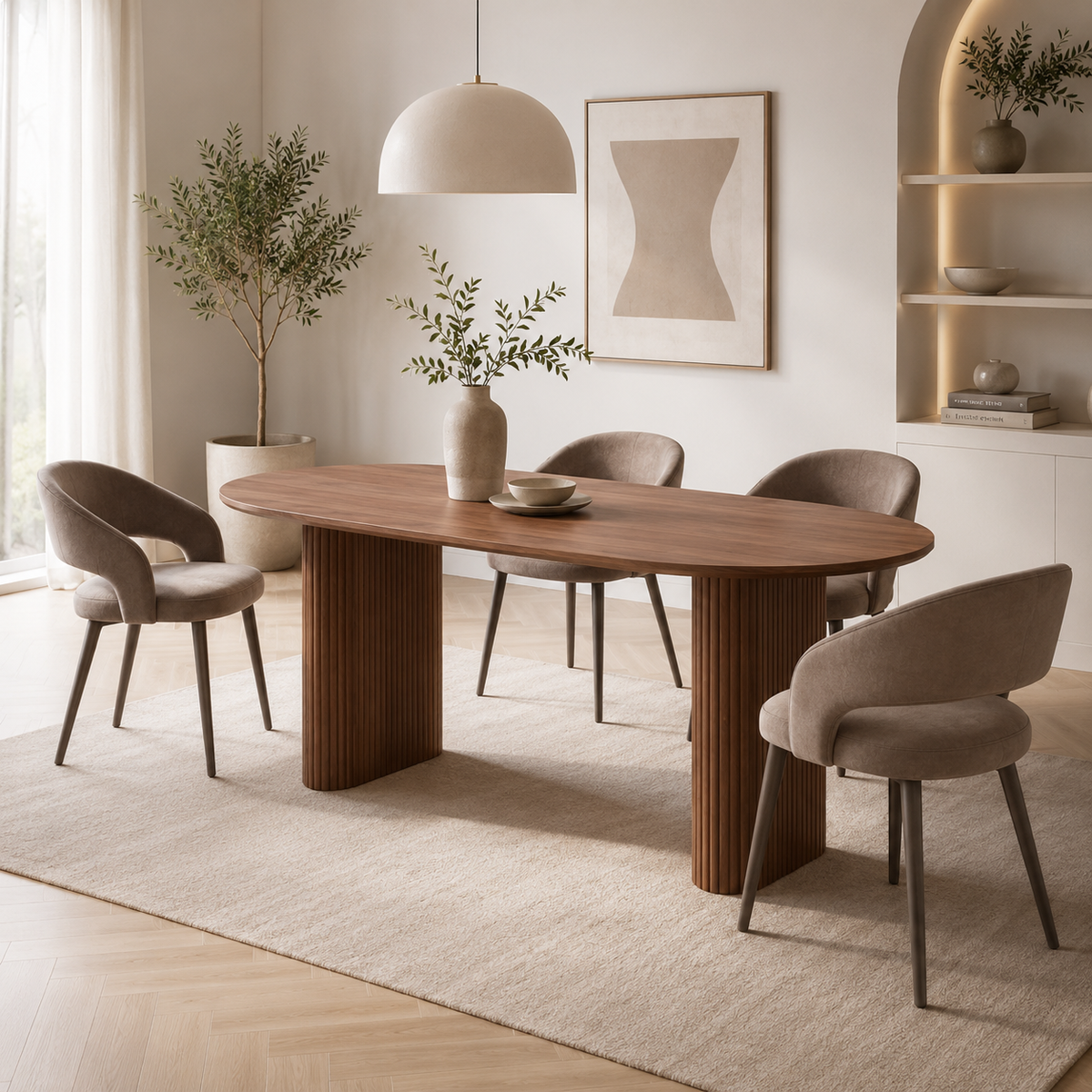 Table à Manger Ovale | Jusqu’à 6 Personnes