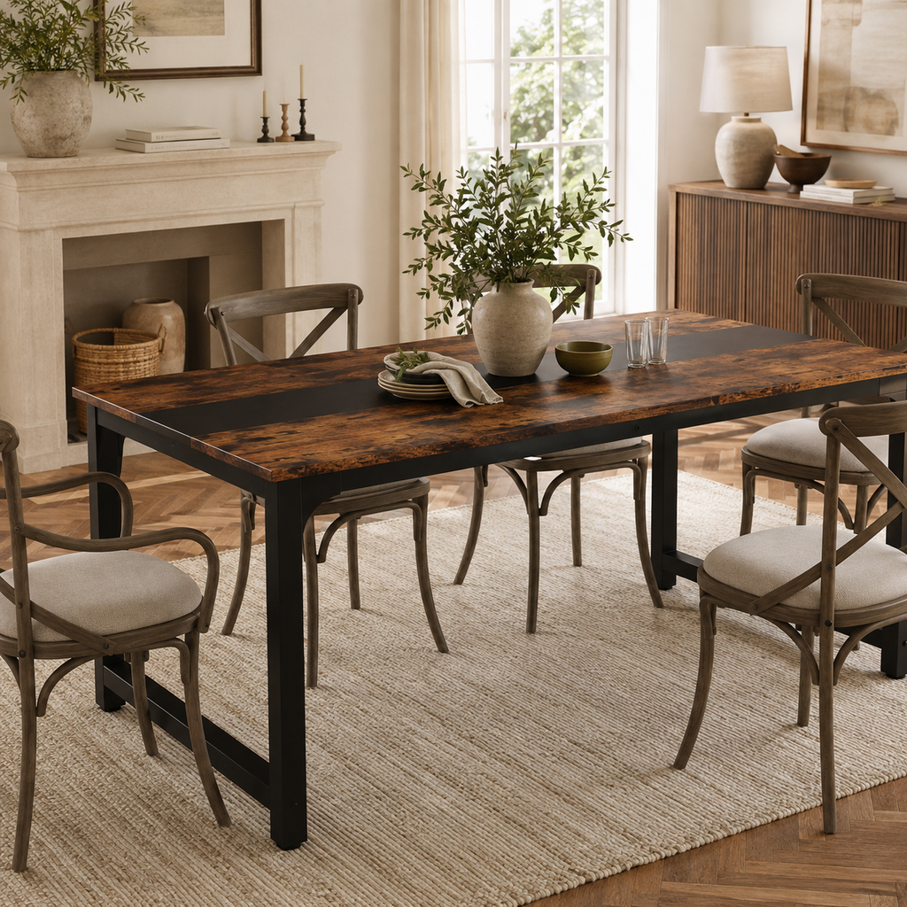 Table à Manger Rectangulaire | Jusqu’à 8 Personnes