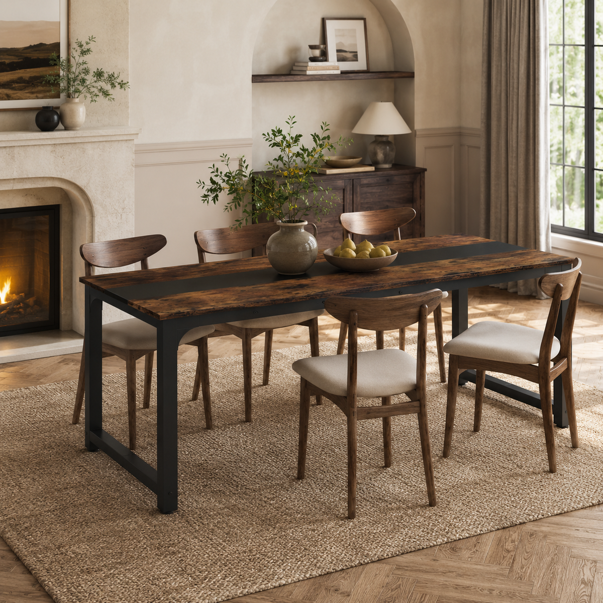 Table à Manger Rectangulaire | Jusqu’à 8 Personnes
