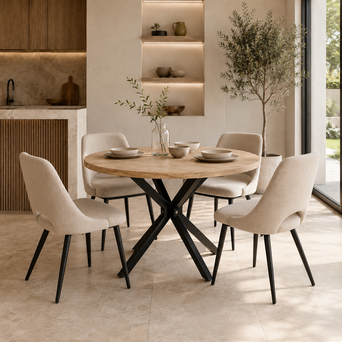 Table à Manger Ronde | Pied Central 100 cm
