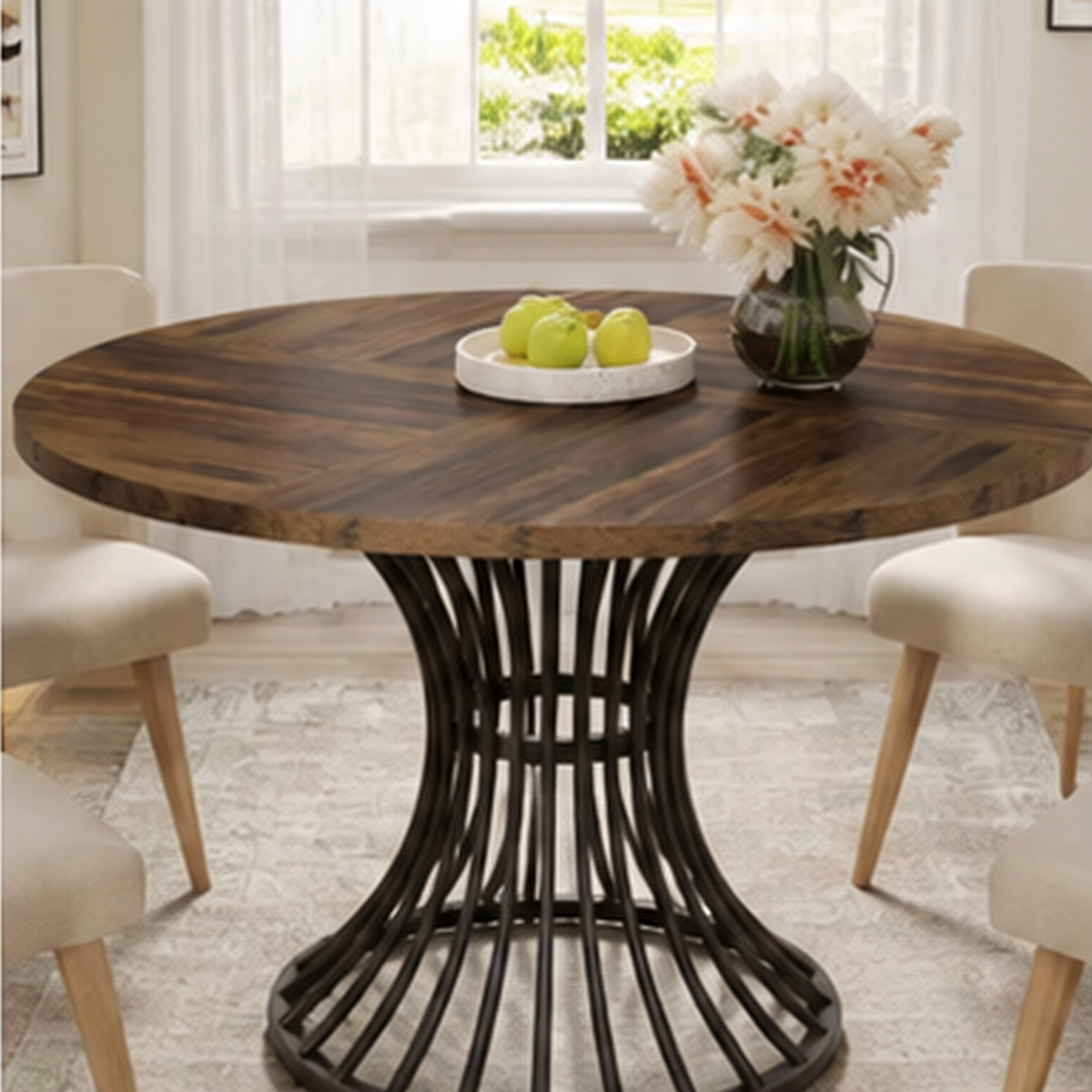 Table à Manger Ronde | Pied Central 120 cm