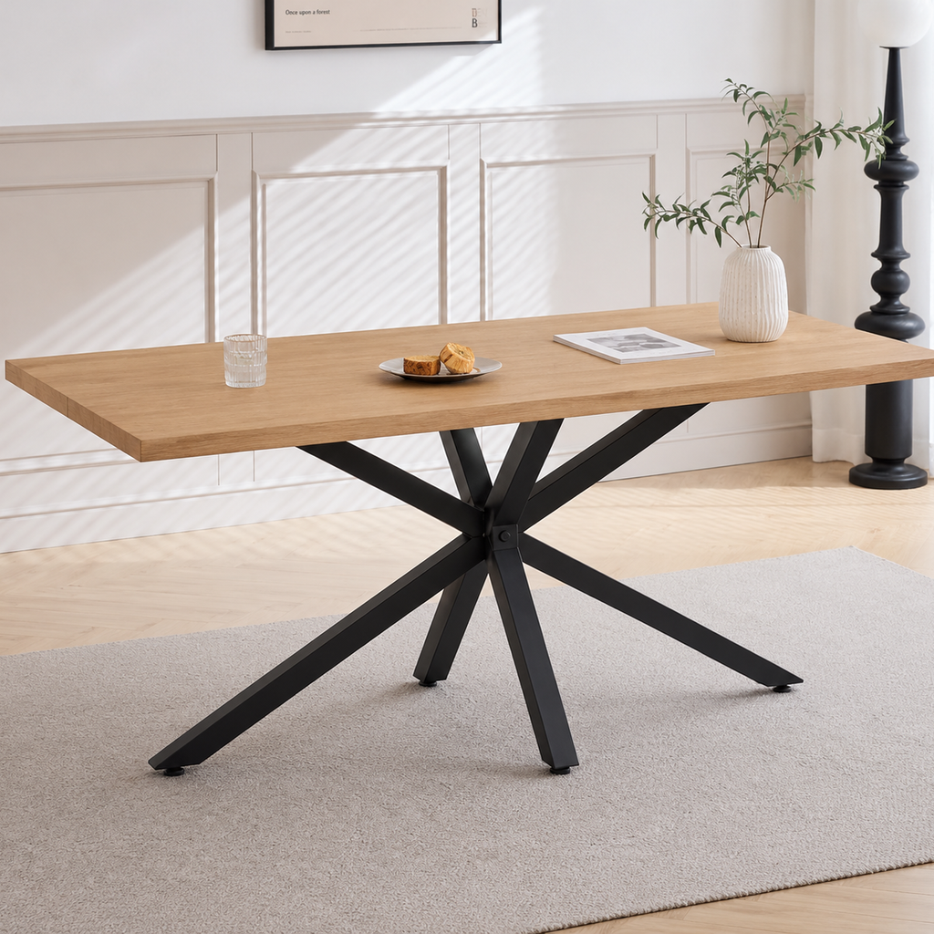 Table à Manger Rectangulaire | Pied Central 140 cm