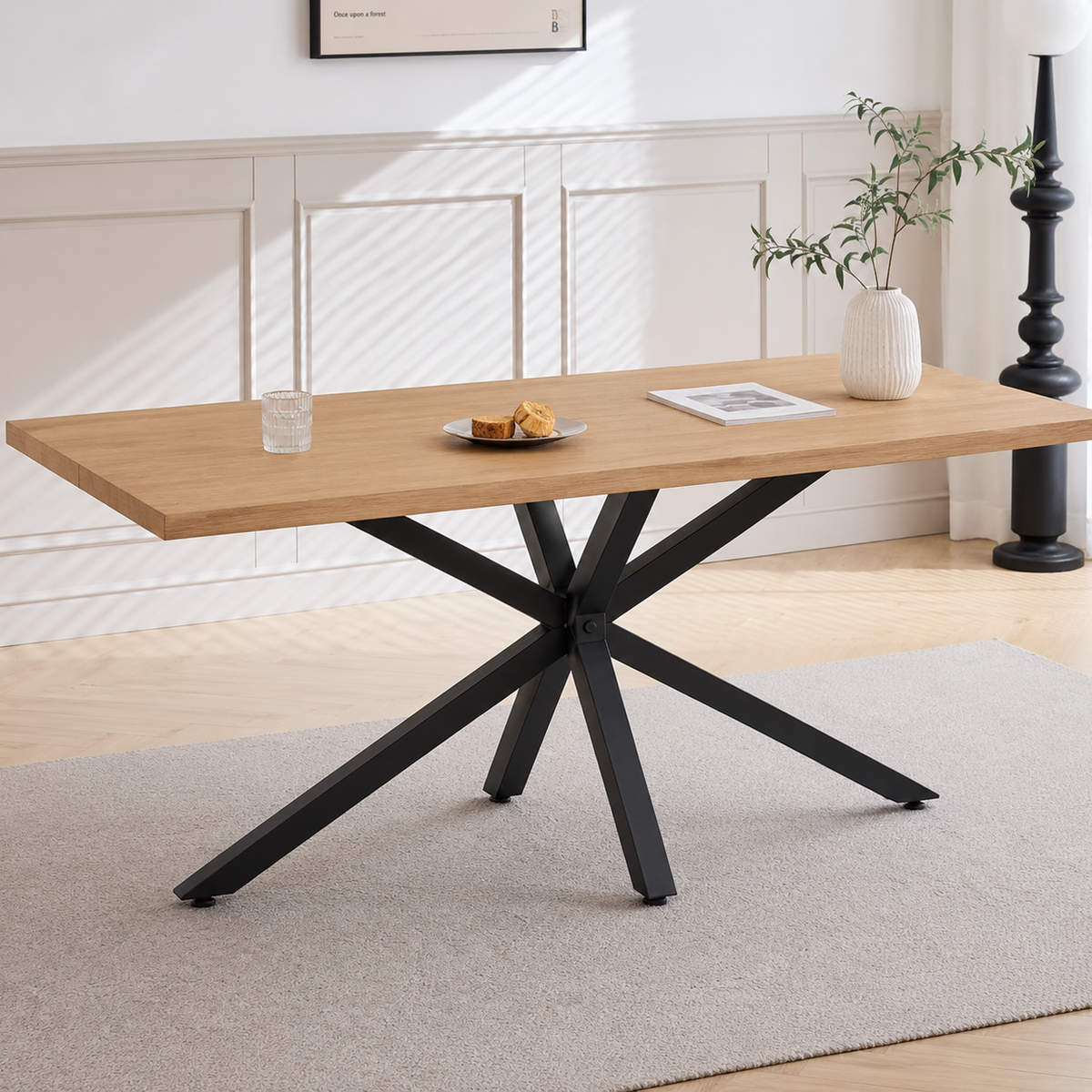 Table à Manger Rectangulaire | Pied Central 140 cm