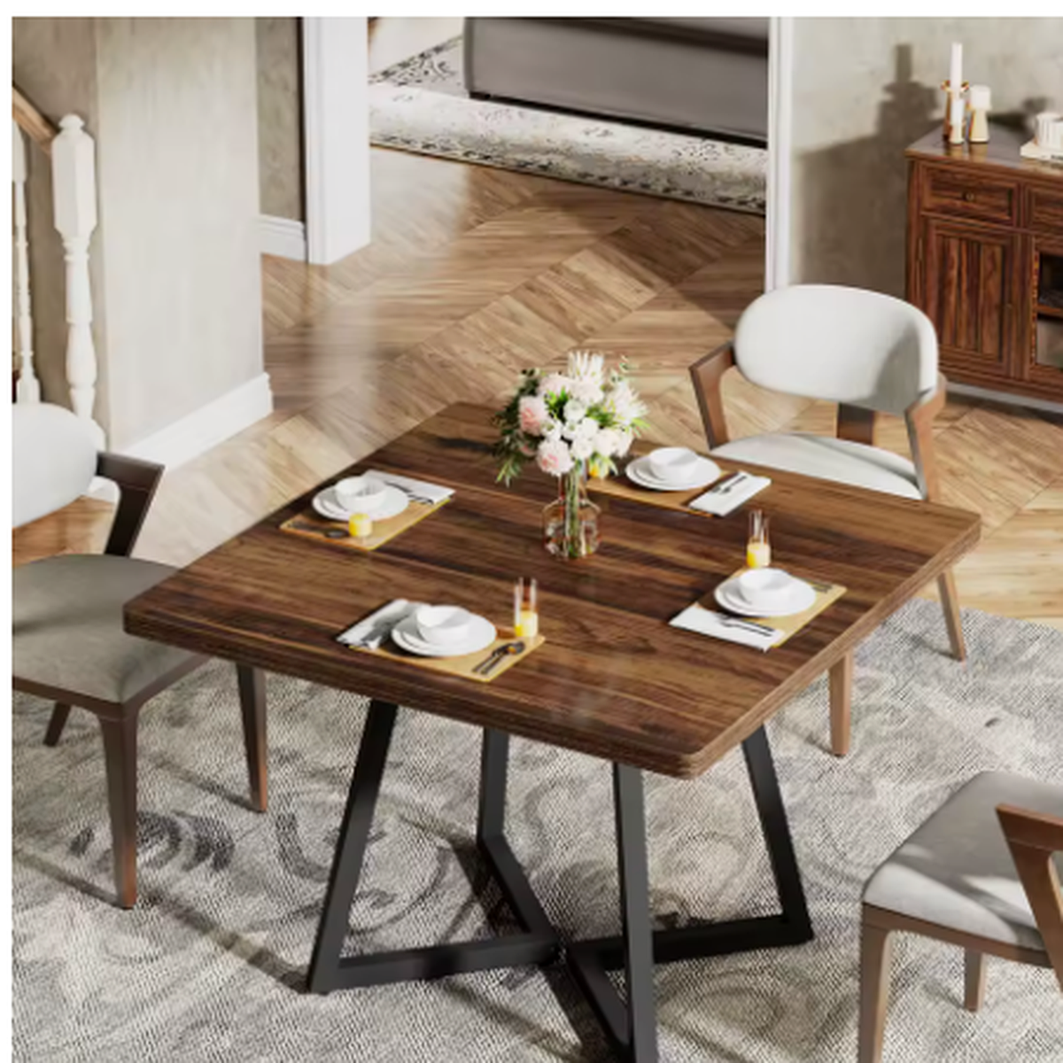 Table à Manger Carrée | Format Compact 80 cm